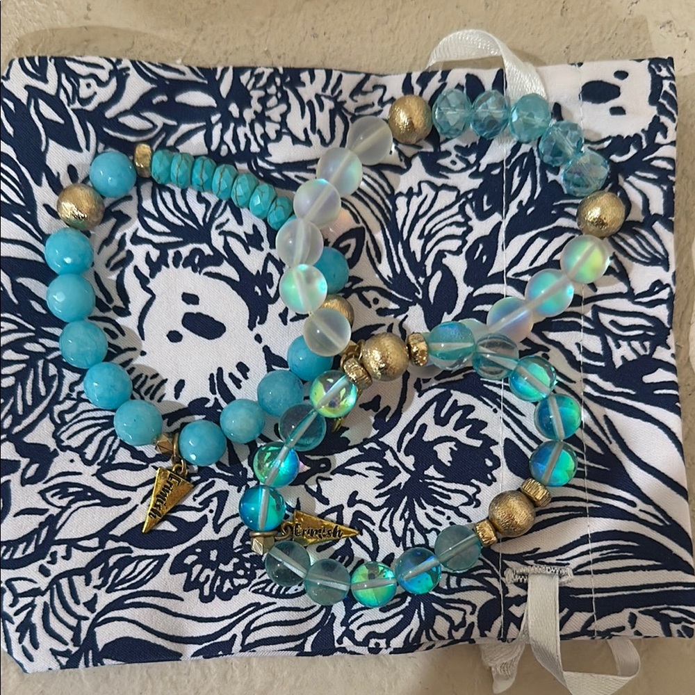 Set of 3 Beaded Bracelets - Stretch Style